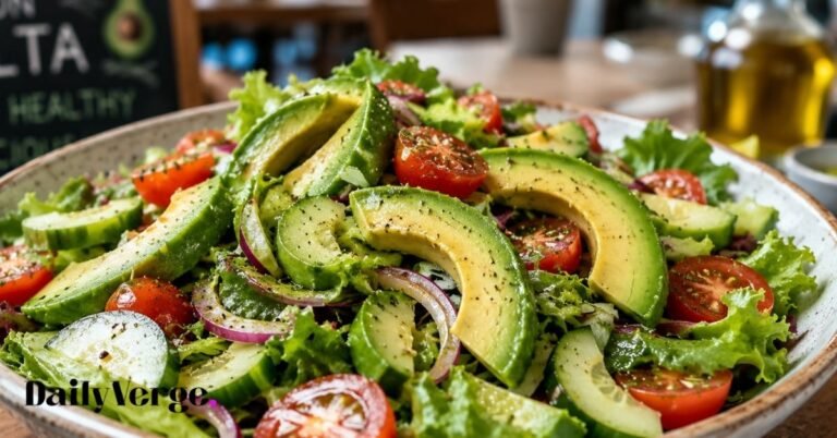 Read the article carefully and create one HD, high-quality image based exactly on the article’s topic and context. The image must be professional, realistic, and visually appealing, suitable for a blog post. Image size: 1200px width × 700px height. Best Ensalada con Palta Near Me